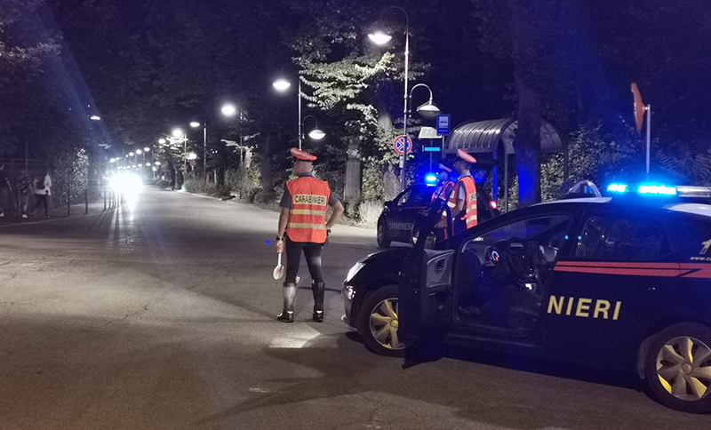 carabinieri saliceterme notte