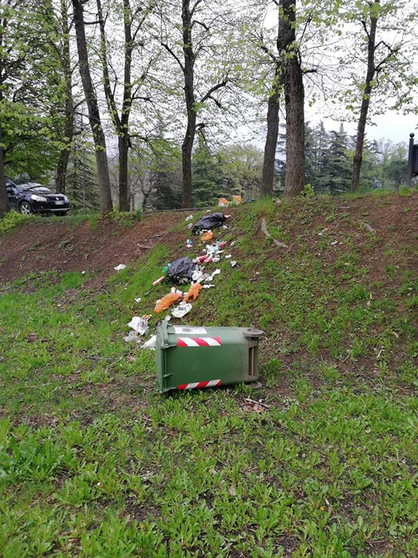 rifiuti parco