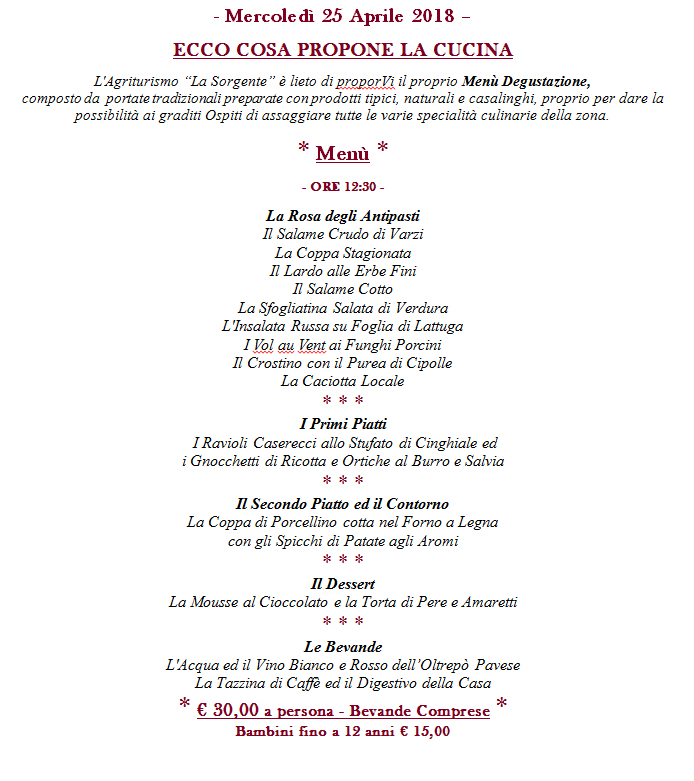 menu sorgente