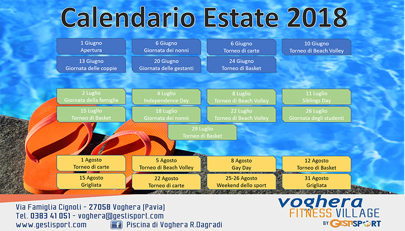 CALENDARIO ESTATE