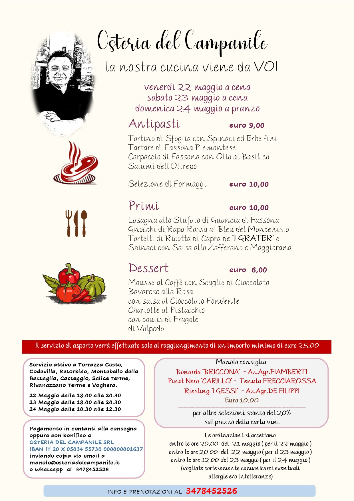 menu manolo weekend