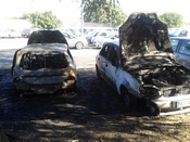 auto in fiamme tn