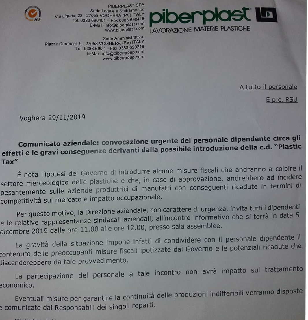 comunicato piberplast