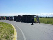 tir ribaltato tn